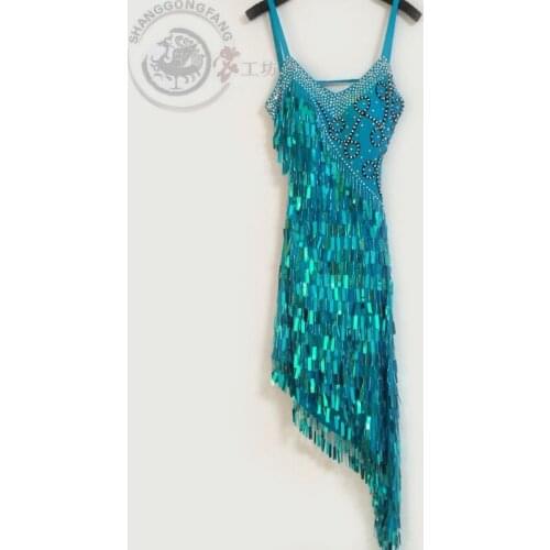 New style Latin dance costume sexy senior diamond sequins latin dance dress for women latin dance competition dresses S-4XL