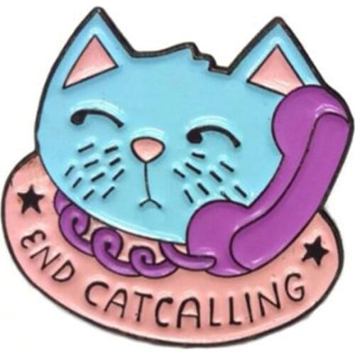 Cat soft enamel pin