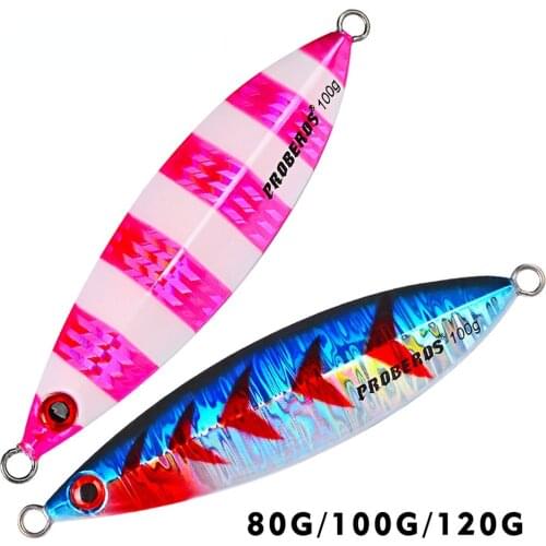1PCS 3D Eyes 80g-100g-120g Metal Fishing Lure Artificial Baits Hard Wobblers Tackle