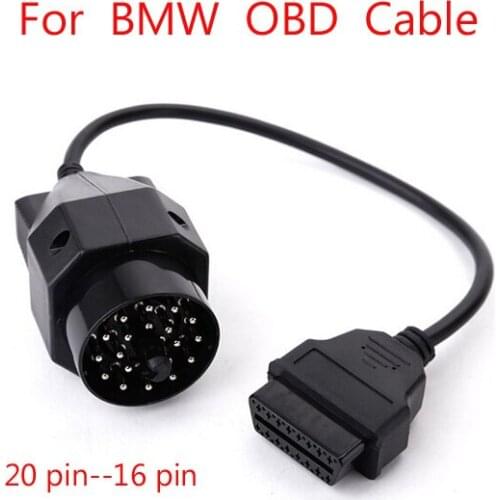 1Pcs OBD2 Cable Female 20 Pin to 16 Pin Connector Adapter Cables for BMW OBD 2 Connect cable