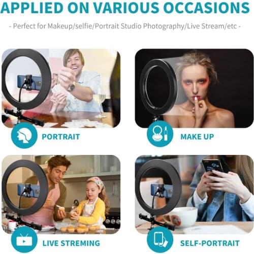 10"/14"/18" LED photography Multi-tone ring light Dimmable LED Selfie Ring Light for Tik Tok YouTube Video Phone Live Makeup