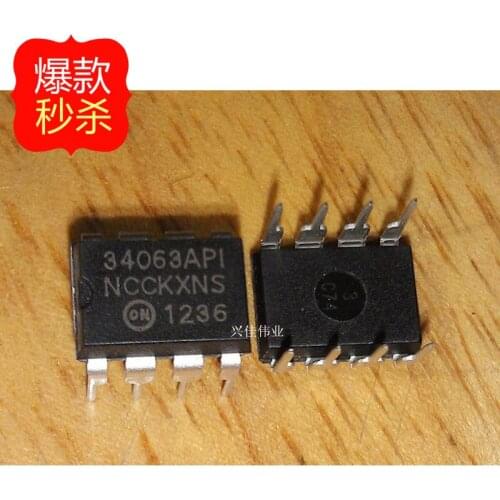 10PCS The new MC34063 34063API positive 1.2A DIP8