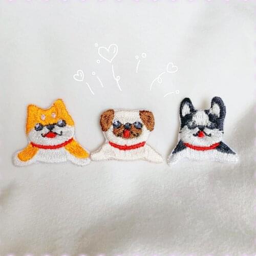 100pcs/lot Luxury Small Embroidery Patch Cute Dog Pet Animal Clothing Decoration Sewing Accessories Craft Diy Iron Applique