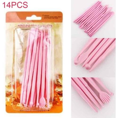 14Pcs Plastic Pottery Tools DIY Craft Wax Carving Pottery Sculpture Shaper Polymer Ceramic Modeling Pottery Clay Tools Accessory