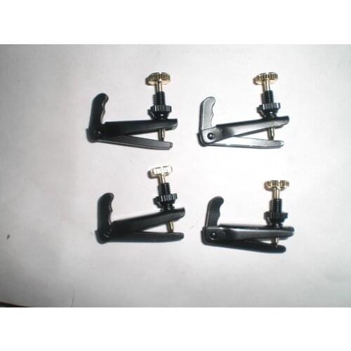 4PCs Violin fine tuners 4/4, black and gold color 001