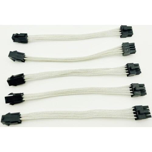 5PCS 8Pin to 4Pin Power Cable Adapter 8P Male 4Pin Female CPU to Motherboard Power Supply Cable for PC Computer BTC Miner Mining