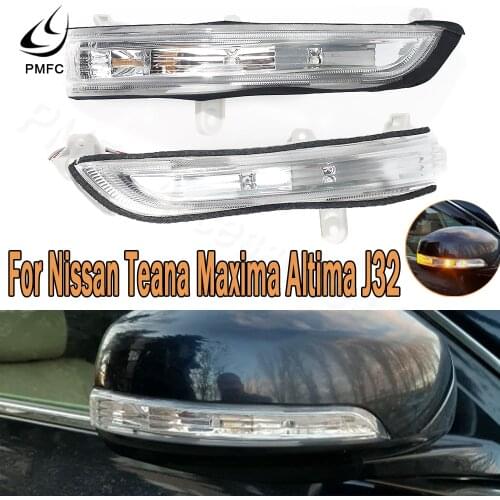 PMFC Turn Signal Lights Car LED Rear View Mirror Side Indicator Lamp For Nissan Teana 2008-2012 Maxima Altima J32 2009-2013