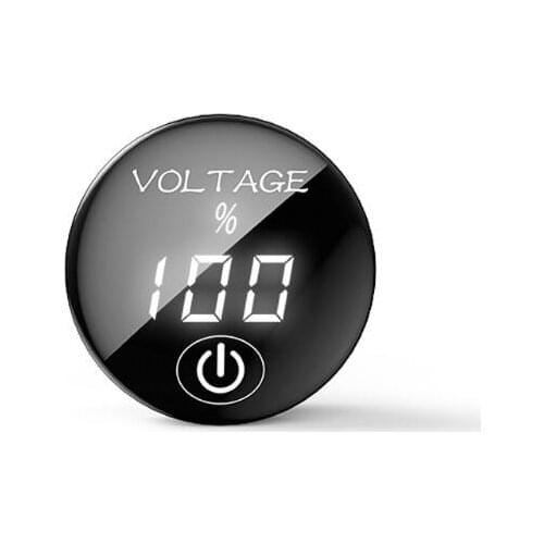 Car Motorcycle DC 5V-48V LED Panel Digital Voltage Meter Battery Capacity Display Voltmeter with Touch ON OFF Switch