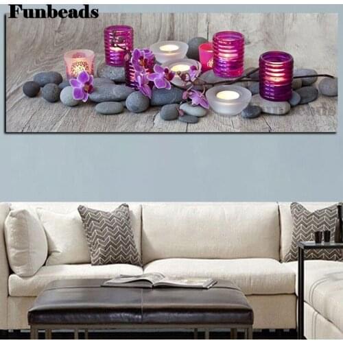 Large Full Square diamond painting Orchid Flower Zen Spa Stone Still Life Diamond Embroidery,5d cross stitch Rhinestones FF4233