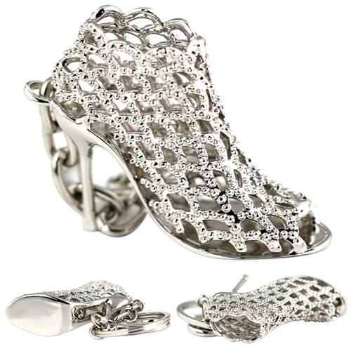 1Pc Women charms keychains High heel shoes keychains rhinestone alloy key rings fashion gifts for women Wholesale