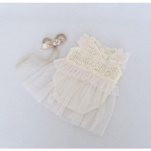 Baby White Knitted Lace Girl Outfit Newborn Photography Props Mohair Overall Newborn Girl Lace Skirt Baby Lace Romper Photo Prop
