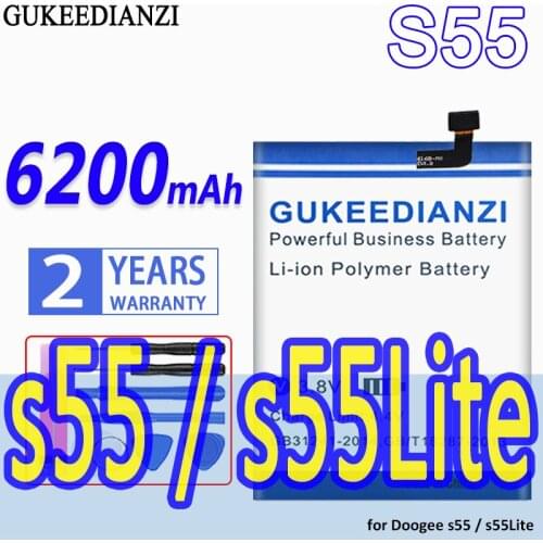 High Capacity GUKEEDIANZI Battery 6200mAh for Doogee S55 / S55Lite