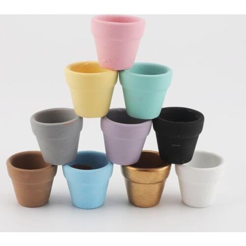 1 Piece Mini Teeny Colourful Terracotta Pot Clay Ceramic Pottery Flower Pot Cactus Cute Flower Pots Succulent Nursery Pots