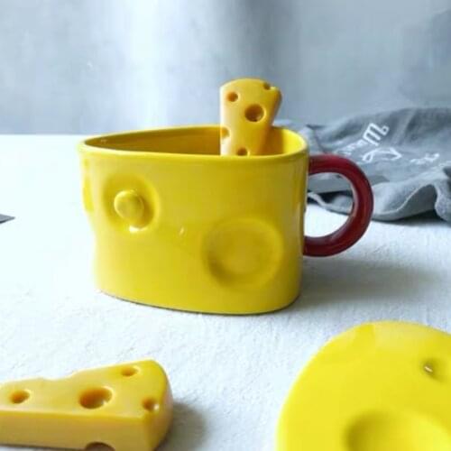 Coffee Cup Dubbelwandige Glazen Cheese Mug напальчники для пубг Real Sociedad Shape Creative Cartoon Trend Drinking Water