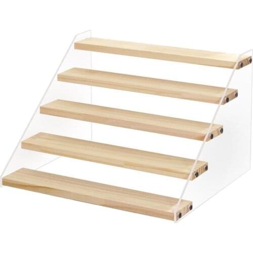 Multi-use 5-Layer Display Rack Dolls Table Top Riser Stand Shelf Holder
