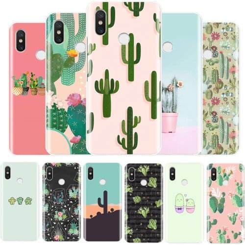 Cactus Soft Silicone Phone Case For Redmi 4 5 5A 6A 6pro 7 5PLUS NOTE 5 6 7 8 4X PRO