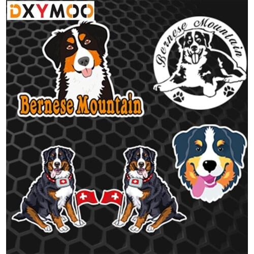 Animal Pet Dog Car Stickers Bernese Mountain Funny Auto Window Decals Car Styling 3M