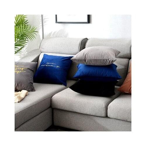 Gold Plush Embroidery Pillow Cover Sofa Head Waist Cushion Cushion Cushion Simple Fashion Comfortable Square Cushion Cover