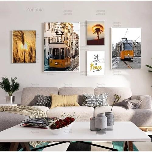 Landscape Wall Art Canvas Painting Scenery Nature Modular Posters and Prints Pictures Dandelion for Living Room Home Decoration