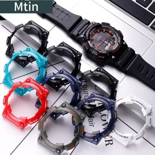 Resin strap case mens pin buckle watch accessories For Casio AQ-S810W AQS800 outdoor sports wristband bracelet ladies Watchband