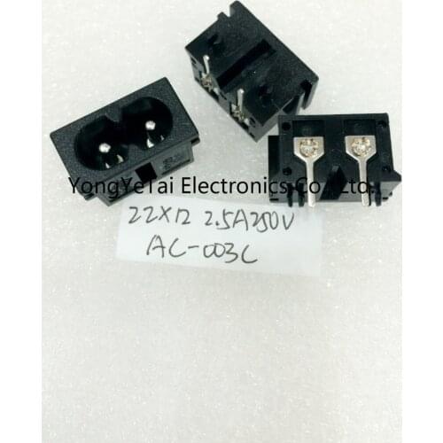 AC power outlet flapper two holes 22 * 12 2.5A250V 5A250V character type socket AC-003C free shipping