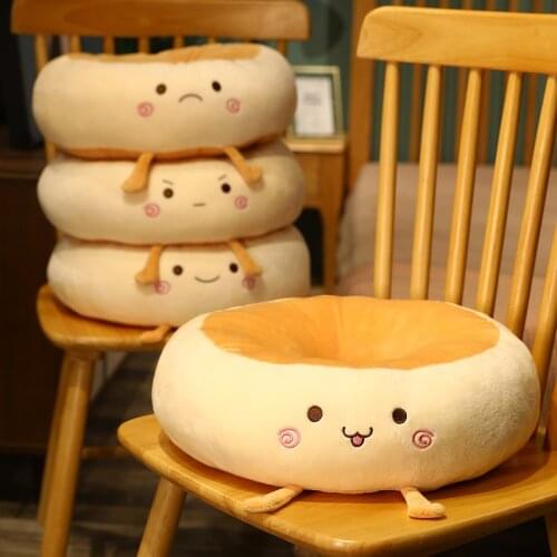 38cm Creative Kawaii Food Bread Plush Toys Stuffed Soft Cake Toast Doll Mat Nap Sleep Pillow Sofa Bed Cushion Funny Kids Gift