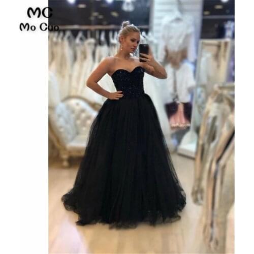 A-Line Puffy Evening Dresses Long Sweetheart Sweep Train Womens Evening Dress Tulle Prom Dress Custom Made