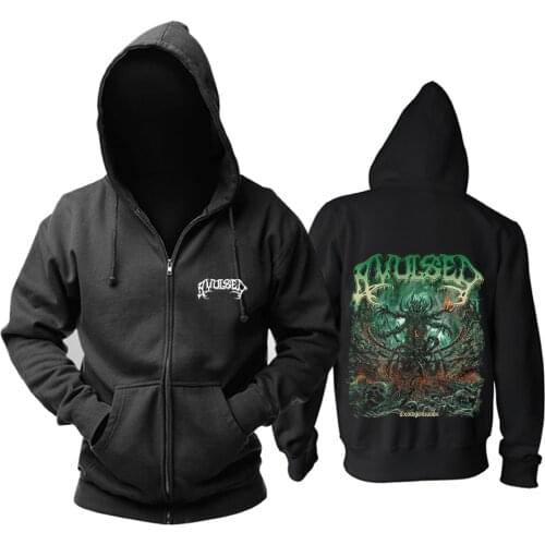 8 Designs Horrible Avulsed Band Winter Jacket Black Zipper Hoodies Brand Sudadera Cotton Rock Dark Metal Sweatshirt Fleece