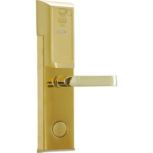 RFID T5577 hotel lock,stainless steel Material,gold,silver color, a test T5577 card ,sn:CA-8006