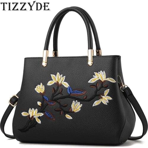 TIZZYDE Embroidery Fashionable Handbag 2017 Women Messenger Bag Queen Temperament Shoulder Bag Female Brand Designer ZHP19