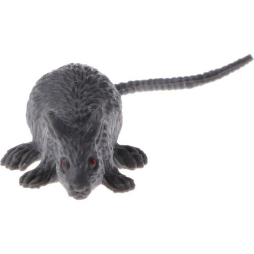 12pcs Plastic Animals Gray Mouse Model Figures, Educational Toy For Toddler