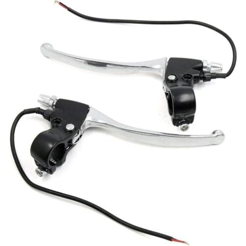 Uxcell 2PCS 22mm Silver Tone Aluminum Alloy Motorcycle Handlebar Brake Clutch Levers