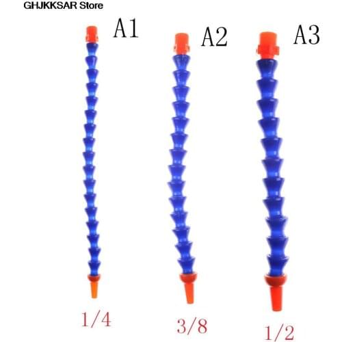 30cm Flexible Coolant Pipe 1/4'' 3/8" 1/2" Thread Blue Spark Plug Tube Condenser Universal Lathe Machine Bamboo Pipe Water Pipe