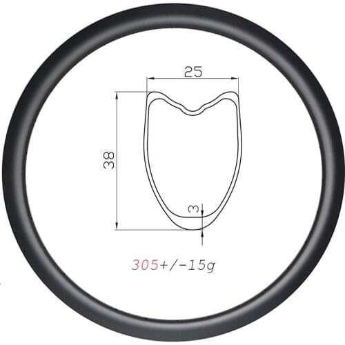 305g SUPERLIGHT 38mm deep road bicycle 700C tubular carbon rim disc 25mm wide 16H 18H 20H 21H 24H 28H 32H UD 3K 12K matte glossy