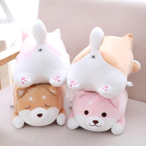 35/75 Cute Fat Shiba Inu Dog Plush Toy Stuffed Soft Kawaii Animal Cartoon Pillow Lovely Gift for Kids Baby Children Good Quality