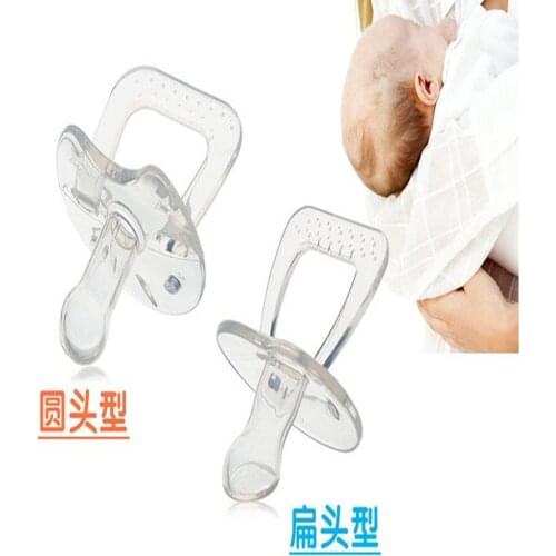 60PCS High Quality Silicone Soothing Pacifier Mouth Bottom Baby Pacifier Price low 2 styles