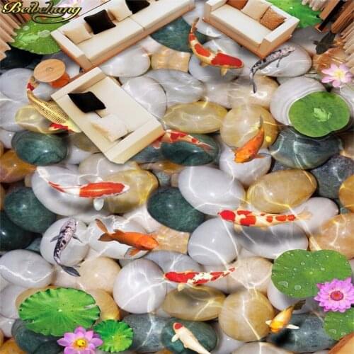 Beibehang Custom 3D PVC floor painting mural bathroom wear non-slip waterproof thickened self-adhesive 3d Wallpaper Murals color