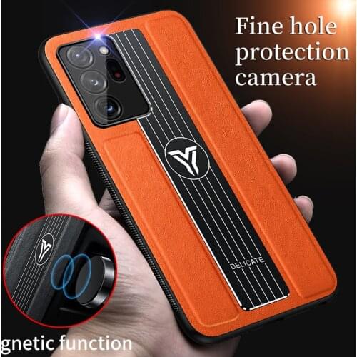 For Samsung Note 20 Ultra S20 FE A12 A51 A71 4G M30S phone cover Magnet Holder Case for Samsung Note 10 S10 Lite Shockproof Case