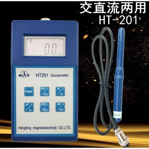 New HT201 Digital Gauss Tesla Meter Gaussmeter Handheld High Precision Measuring Range 0-200mT-2000mT Gauss Tester