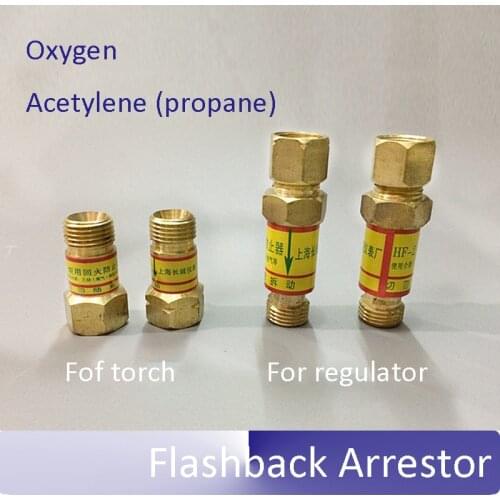 HF-2 Flashback Arrestor oxygen acetylene propane Check Valve Flame Buster for Pressure Reducer Regulator Gas Cutting Torch