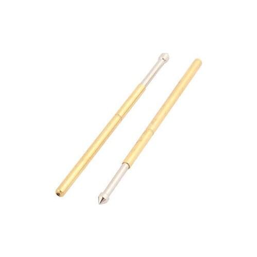 10Pcs P100-E 1.38mm Dia 33.2mm Length Metal Spring Pressure Test Probe Needle