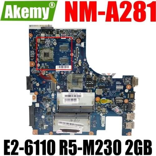 AKEMY ACLU5/ACLU6 NM-A281 Laptop Motherboard For Lenovo G40-45 (14-inch) Original Mainboard E2-6110 R5-M230 2GB