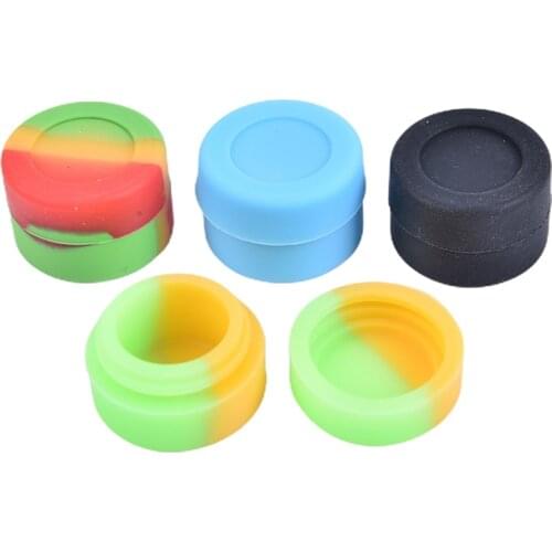 1pc 3ml Silicone Wax Container Mini Silicone Oil Jar For Concentrate Wax For Cigarette Cream