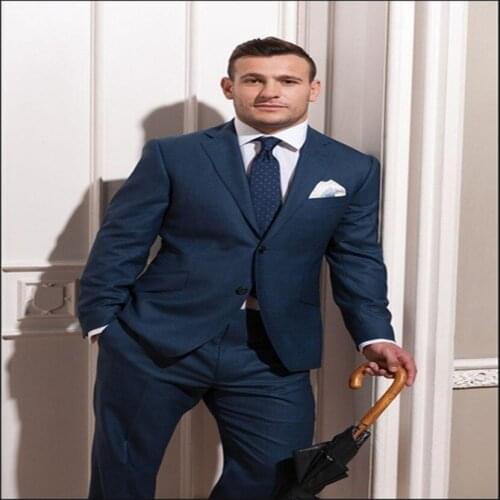 2020 2 Pieces Mens Suits Jacket+pants 2 Buttons Wedding Groomsmen Wear Party Formal Occasion Suits