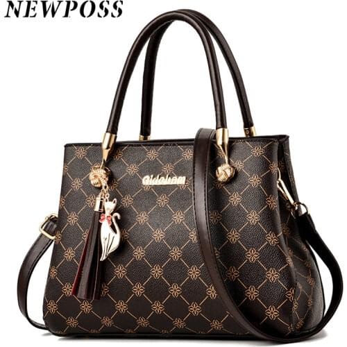 NEWPOSS 2020 Fashion Womens shoulder bag PU leather totes purses Female leather messenger crossbody bags Ladies handbags