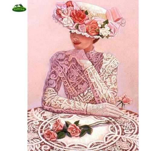 NEW Europe Beauty Diamond Painting Cross Stitch Picture of Rhinestones DIY 5D Portrait Diamond Mosaic Embroidery Wall Decor