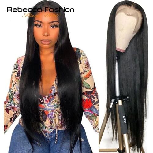 13x6 Lace Front Human Hair Wigs Pre Plucked Brazilian Straight 13x4 Lace Frontal Wig for Black Women Lace Closure Wig