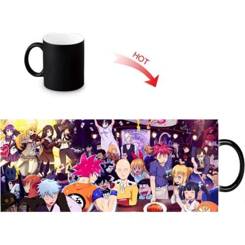 Gift Box Packed Death Parade Mugs DIY Custom Mug Heat Color Transforming Tea Cofee Milk Water Cup 350ml