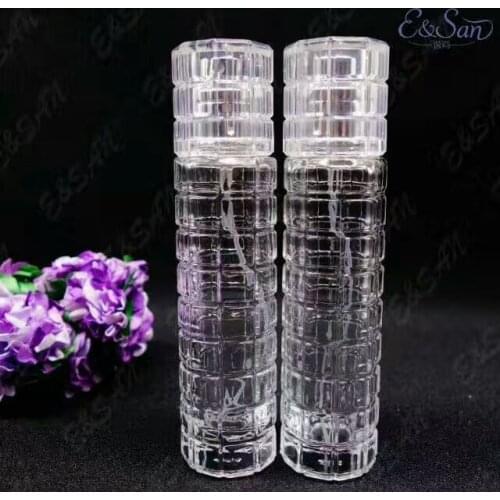 PT217-30ML New Long Cylindrical Mosaic Transparent Spray Perfume Packaging Glass Bottle 100PCS/LOT