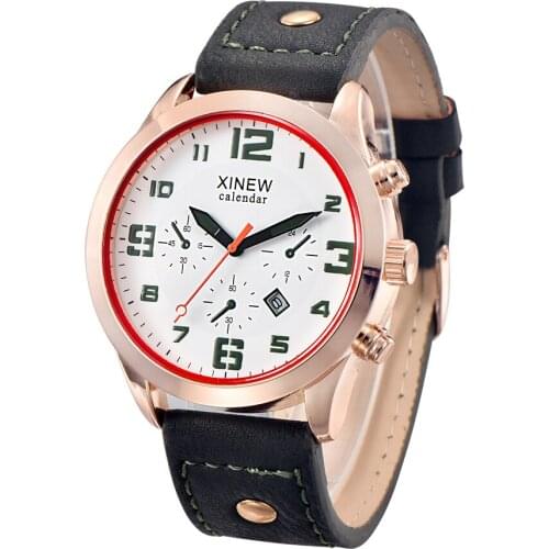 Top Luxury Brand Watches Mens Leather Band Date Cheap Wristwatches Mens Business Famous Gifts Vintage watch relogio masculino